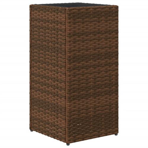 Plantekasse 30x30x60 cm polyrattan brun