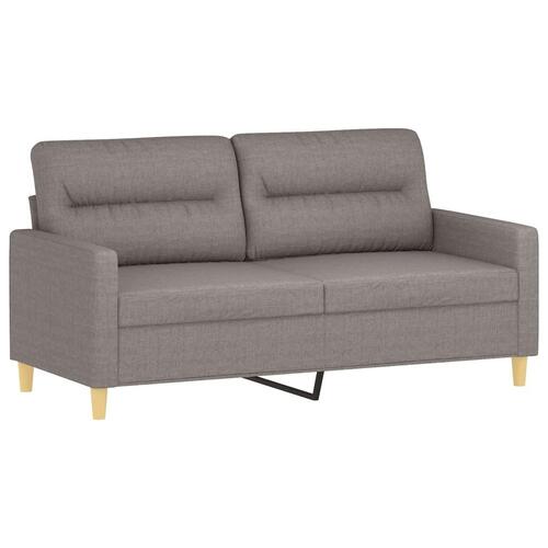 3 personers sofa med hynder stof gråbrun