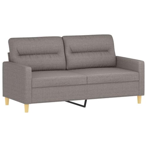 2 personers sofa med puder stof gråbrun