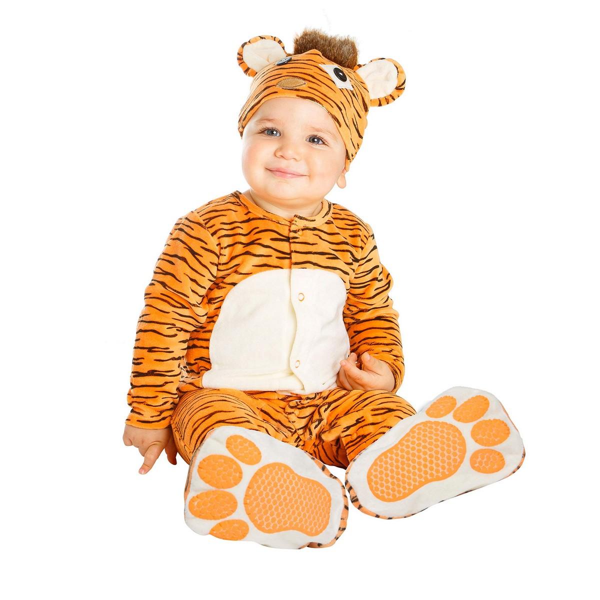 Børnekostume tiger 1-2 år - , brun