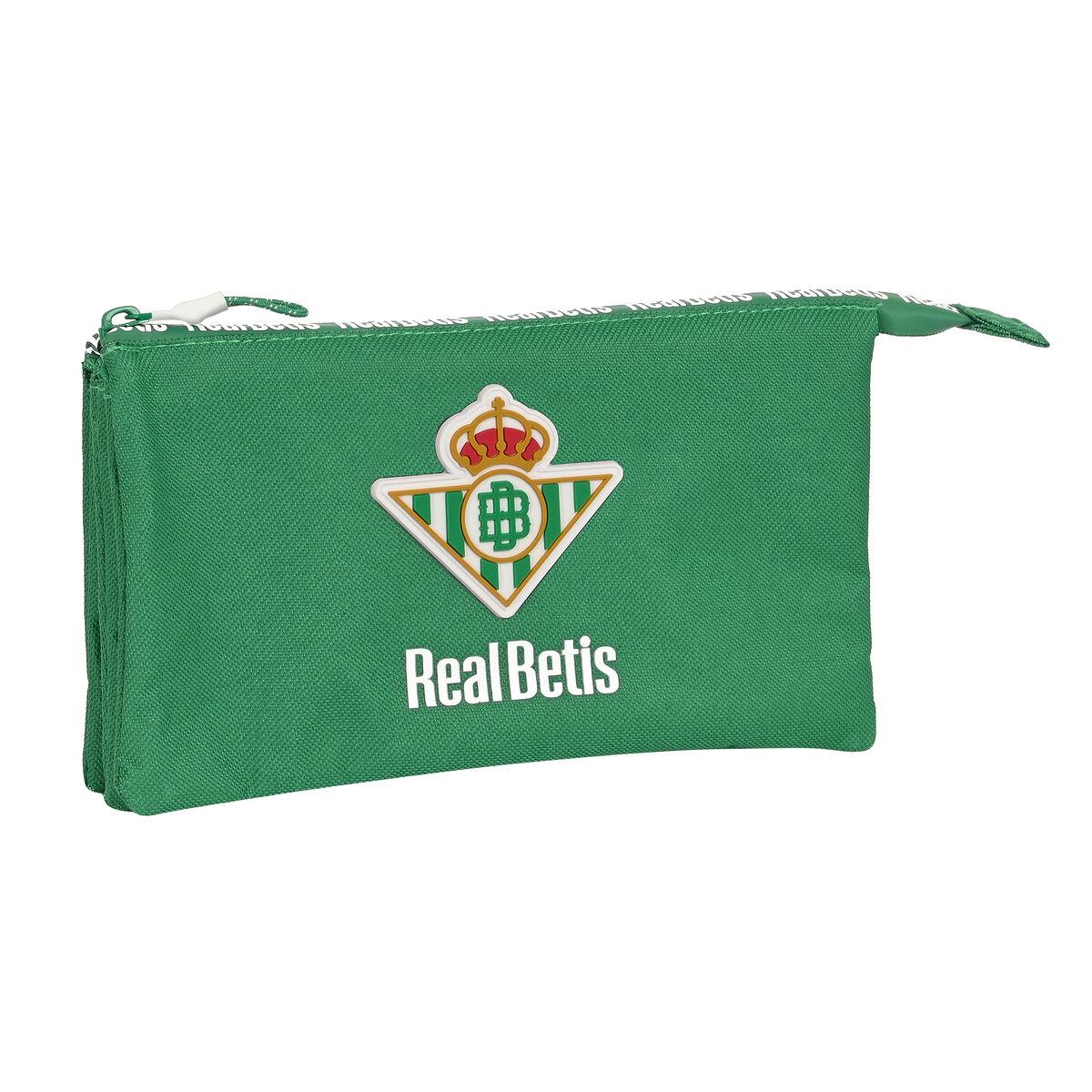 Dobbelt penalhus Real Betis Balompié - grøn, 22 × 12 × 3 cm