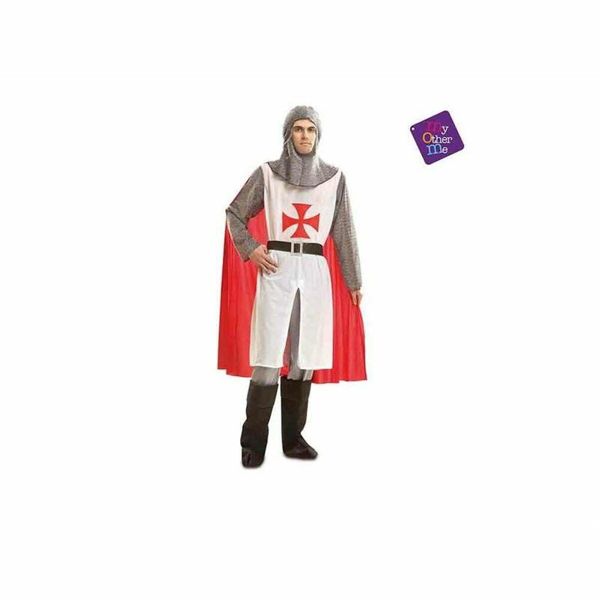 Kostume til voksne middelalder-ridder Hvid M/L (6 dele)