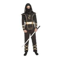 Kostume til voksne Sort Ninja Onesize (4 Dele)