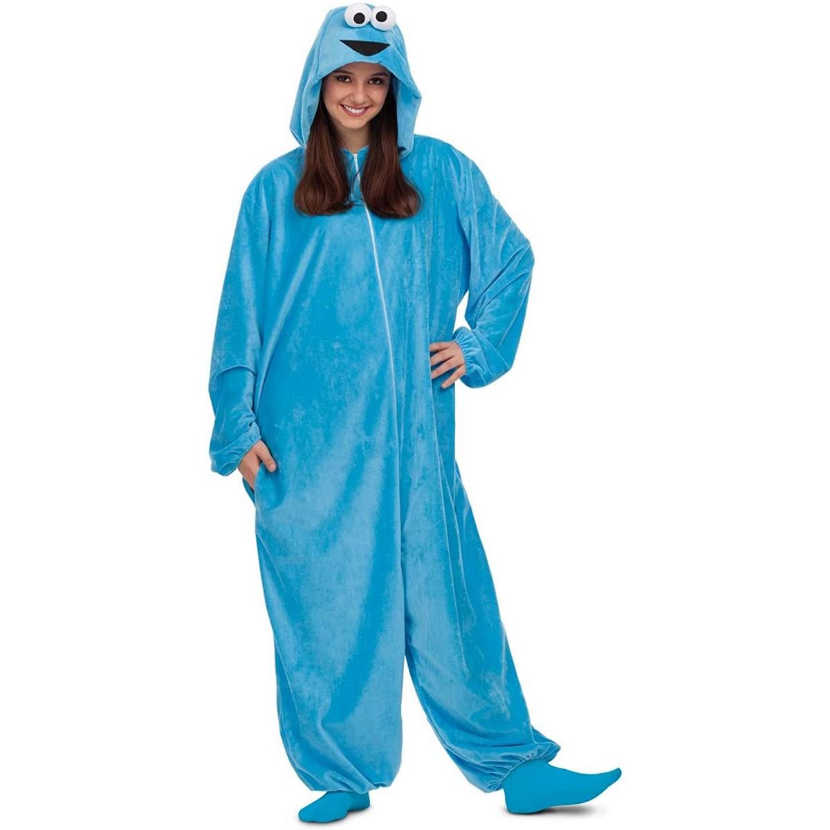 Kostume til voksne Cookie Monster - S billede