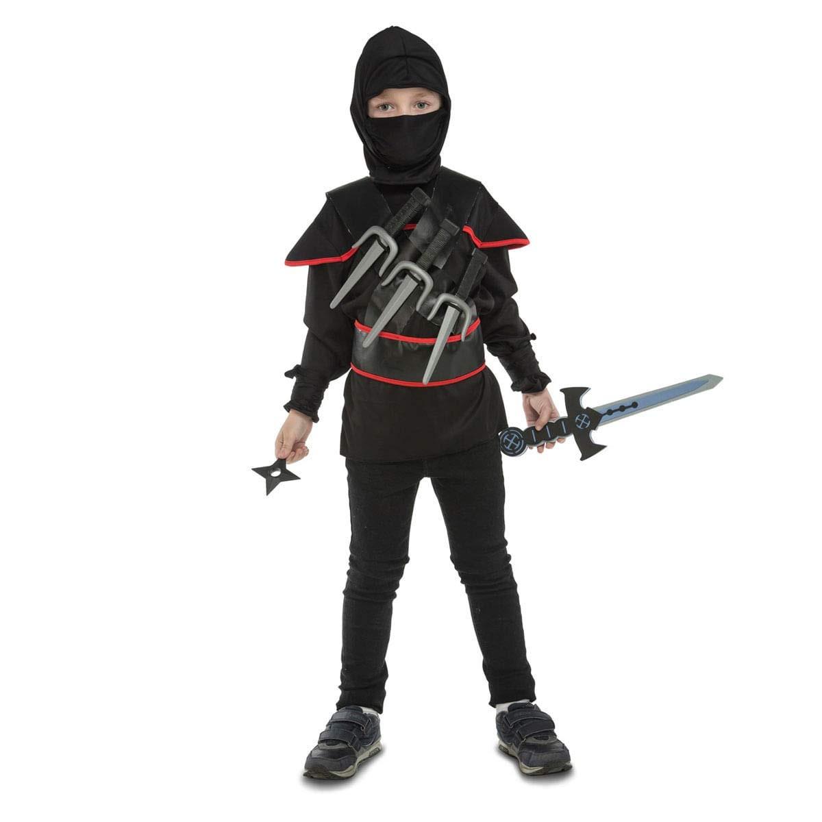Kostume til børn Ninja 3-5 år Sort (5 Dele)