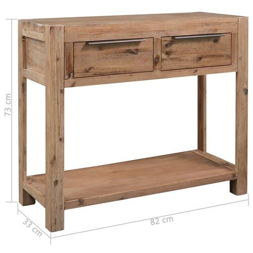 Konsolbord 82x33x73 cm massivt akacietræ