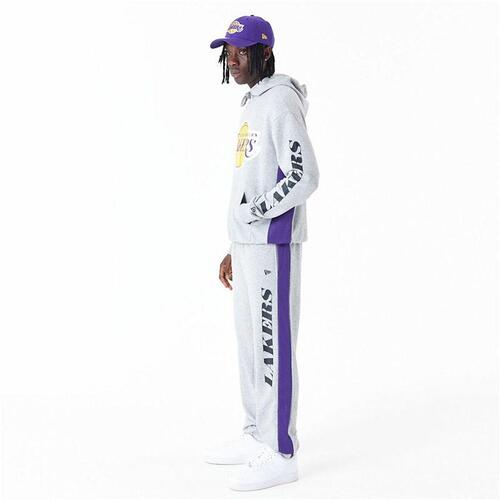 Hættetrøje til Mænd New Era La Lakers NBA Grå M