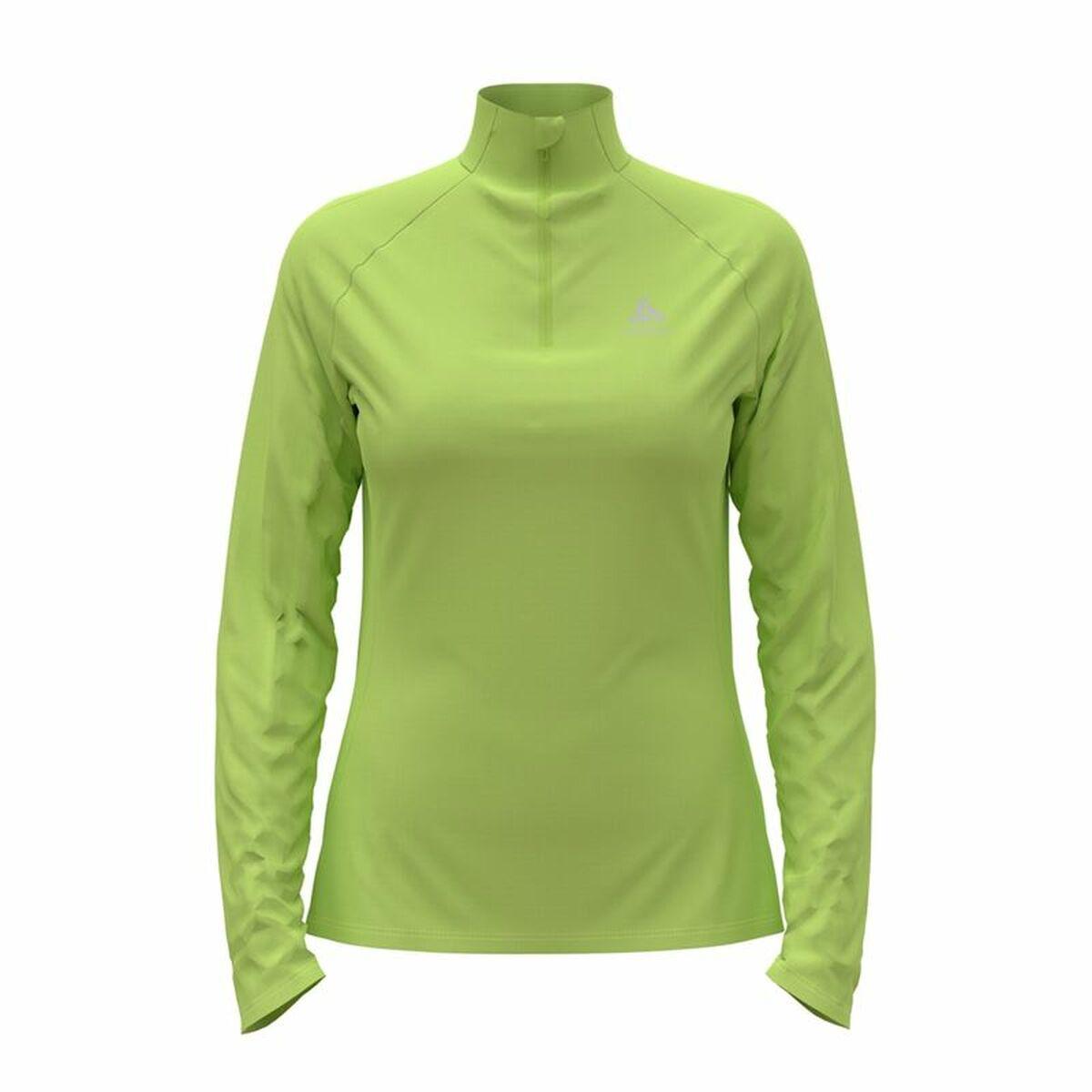 Odlo Mid Layer Essential 1/2 zip - dame sweatshirt uden hætte, grøn (S)
