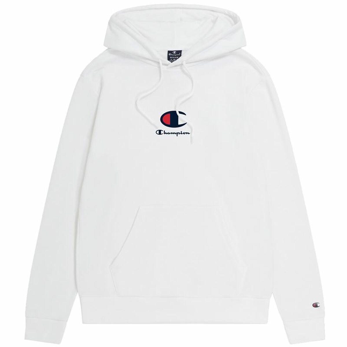 Hættetrøje til Mænd Champion Hooded Hvid XL