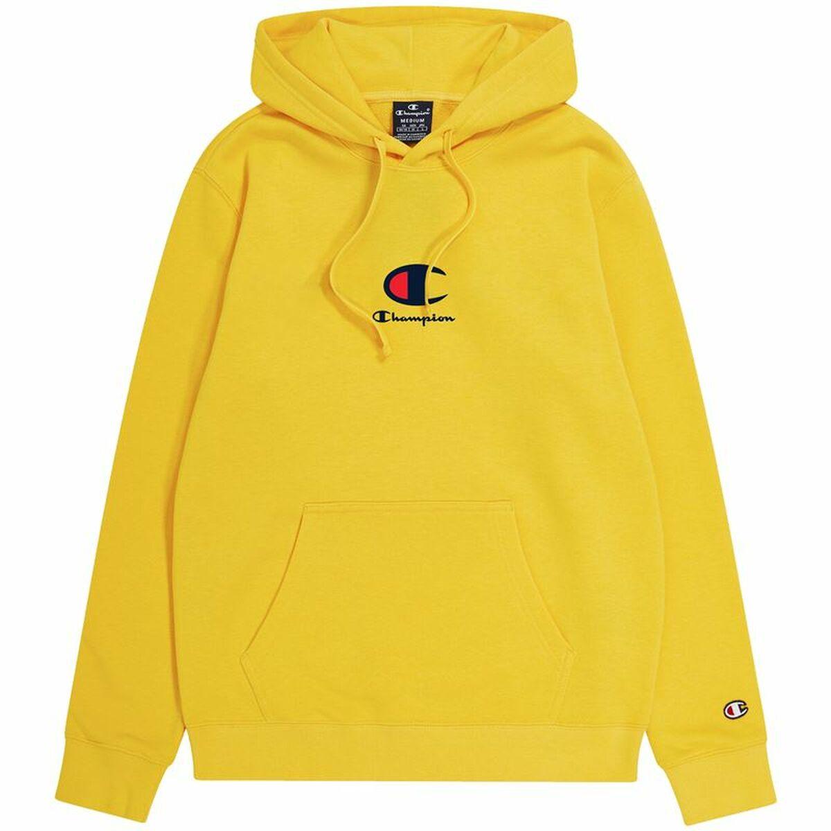 Hættetrøje til Mænd Champion Hooded Gul M
