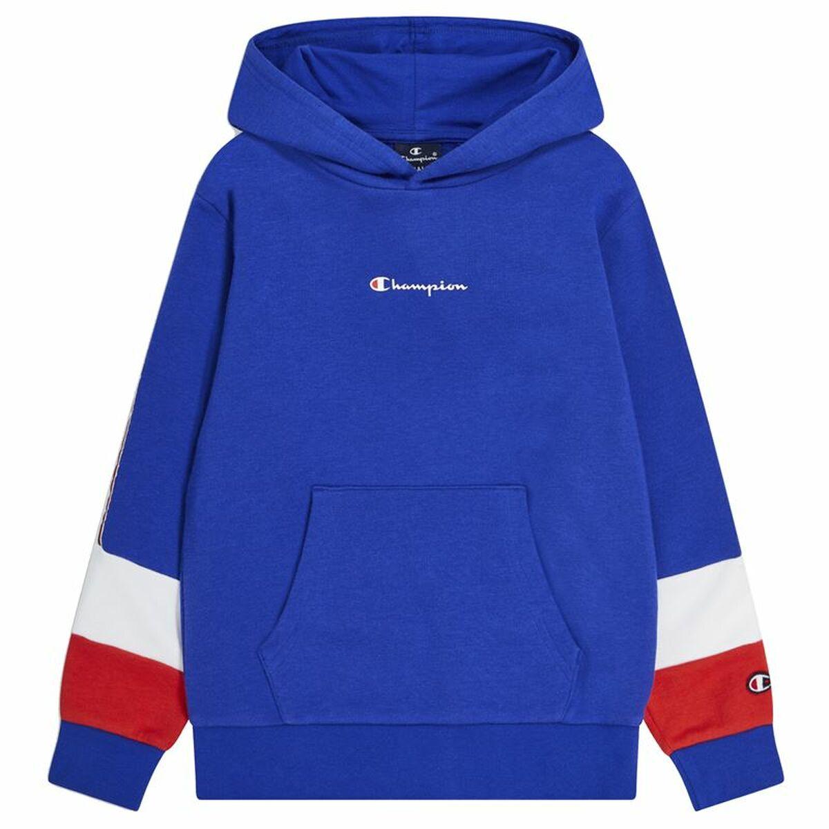 Hættetrøje til Mænd Champion Hooded Blå L