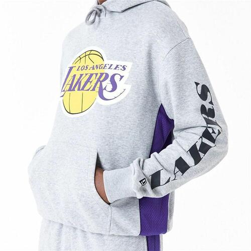 Hættetrøje til Mænd New Era La Lakers NBA Grå S