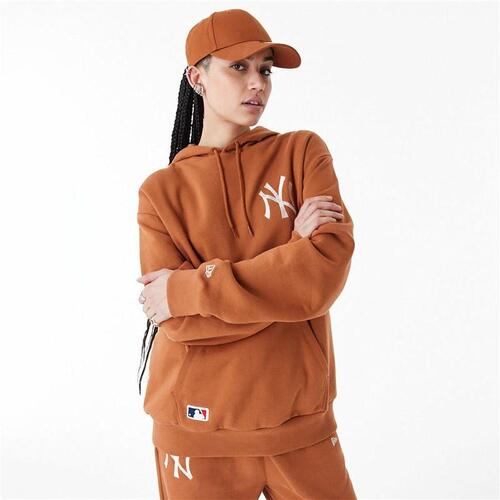 Hættetrøje til Kvinde New Era League Essential New York Brun XL