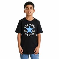 Børne Kortærmet T-shirt Converse Sustainable Core Sort 12-13 år