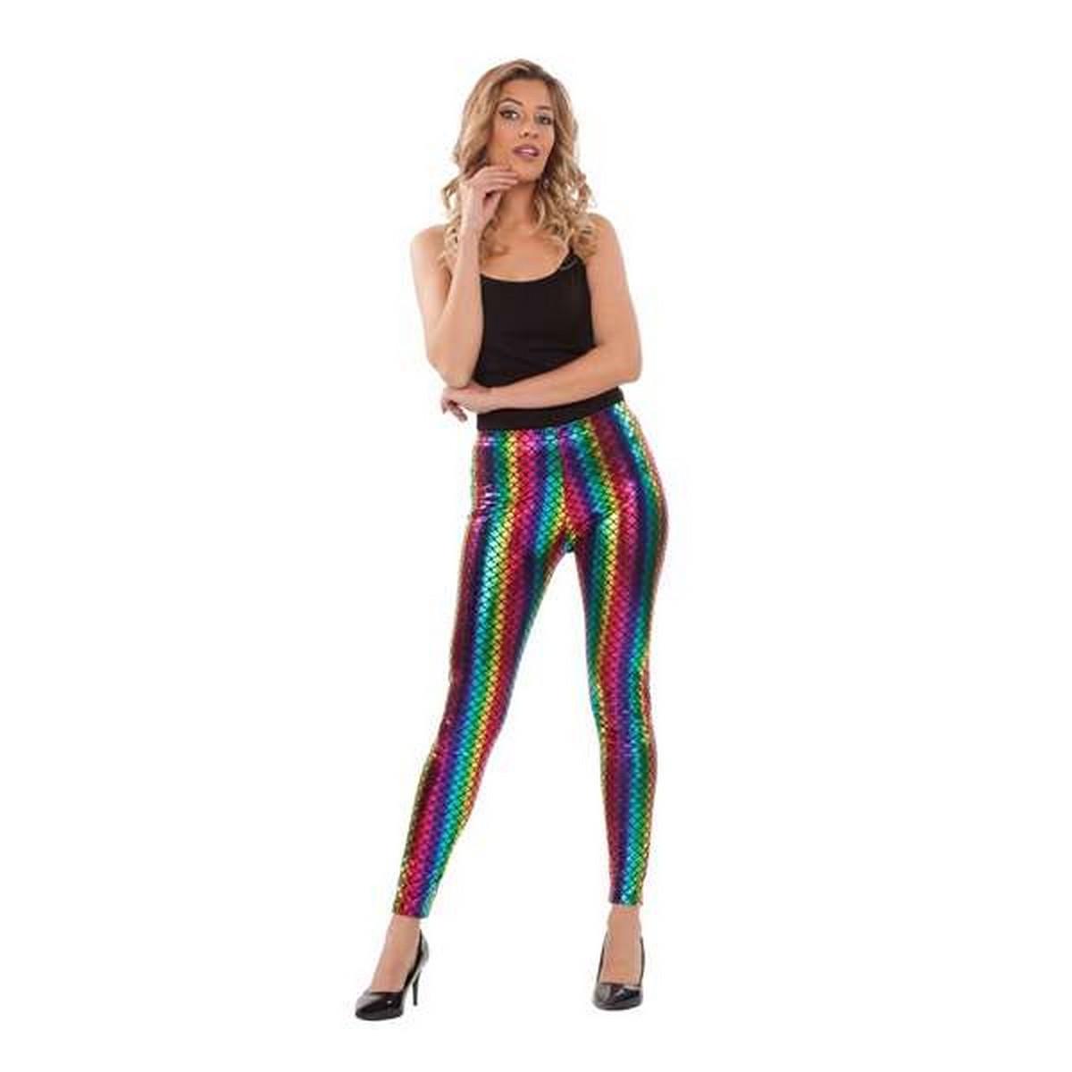 Leggings regnbue - , onesize, multifarvet billede