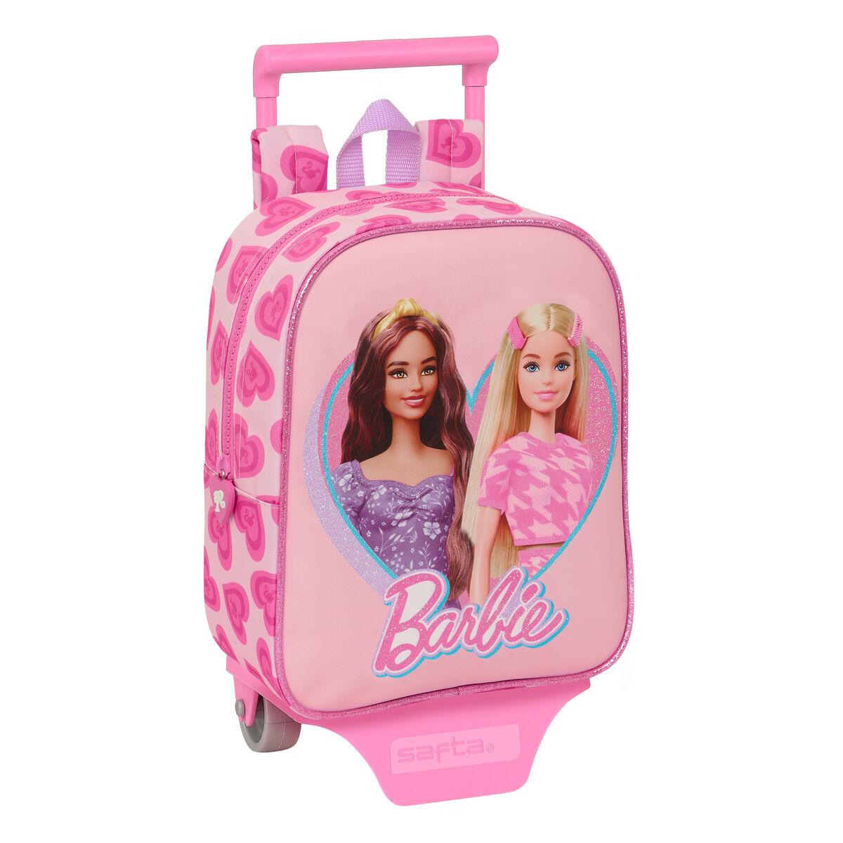 Barbie skolerygsæk med hjul - Love Pink 22 × 27 × 10 cm