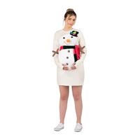Kostume til voksne Onesize Sne dukke 2 Dele Hvid