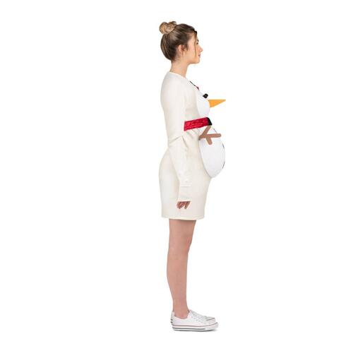 Kostume til voksne Onesize Sne dukke 2 Dele Hvid