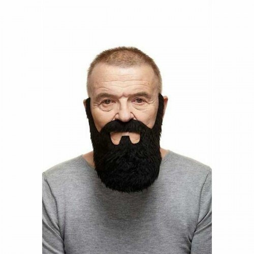Falsk skæg - sort kostumetilbehør til voksne