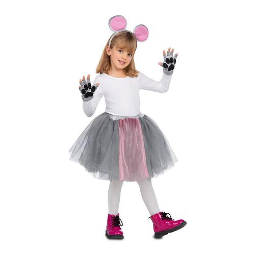 Kostume til børn Mus 3-6 år Grå
