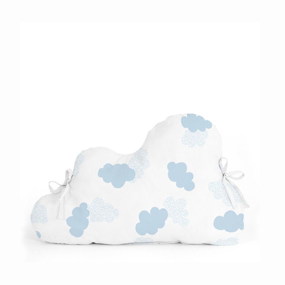 Barnesengbeskytter HappyFriday Basic Kids Clouds Blå 60 x 40 cm