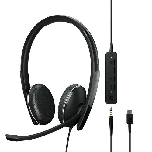 Hovedtelefoner med mikrofon Epos Adapt 165T Sort