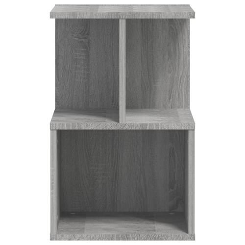 Sengeborde 2 stk. 35x35x55 cm konstrueret træ grå sonoma-eg