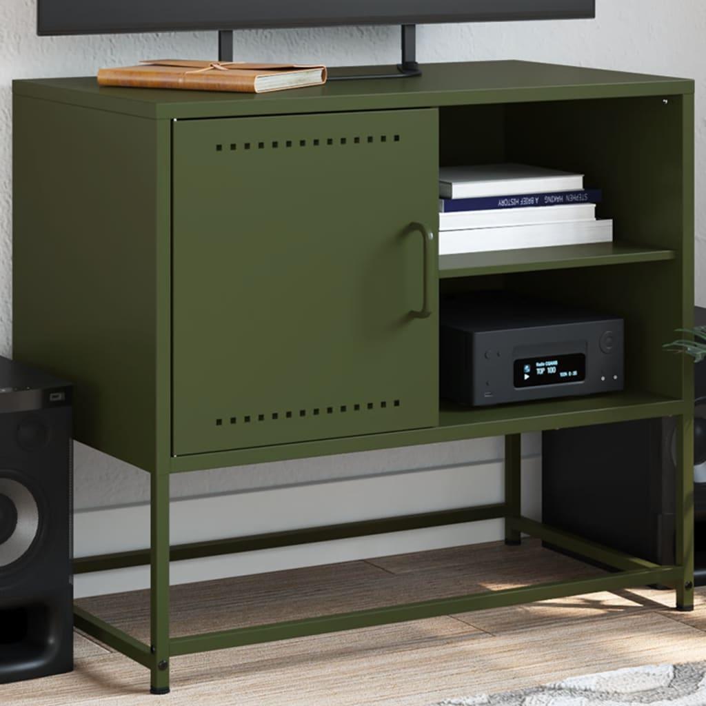 Tv-bord 100,5x39x60,5 cm stål sennepsgul