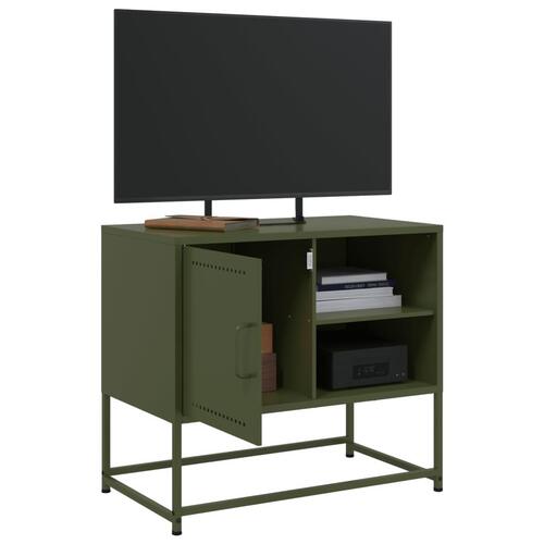 Tv-bord 100,5x39x60,5 cm stål sennepsgul