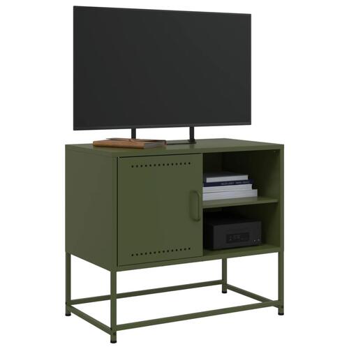 Tv-bord 100,5x39x60,5 cm stål sennepsgul