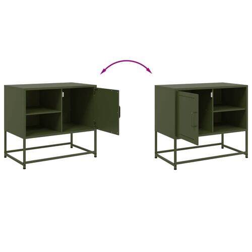 Tv-bord 100,5x39x60,5 cm stål sennepsgul