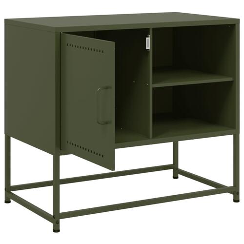Tv-bord 100,5x39x60,5 cm stål sennepsgul