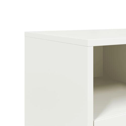 Tv-bord 100,5x39x60,5 cm stål hvid