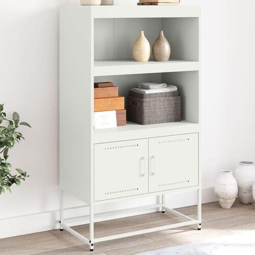 Skab 68,5x38,5x123,5 cm stål hvid