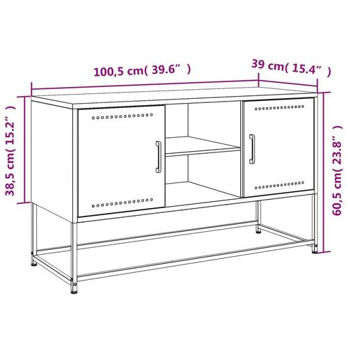 Højskab 100,5x39x107 cm stål sennepsgul