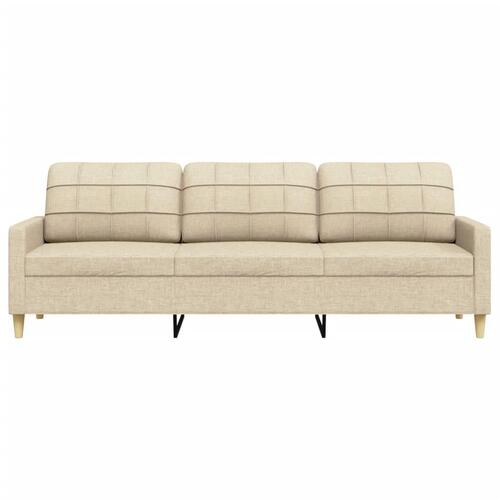 3-personers sofa 210 cm stof cremefarvet