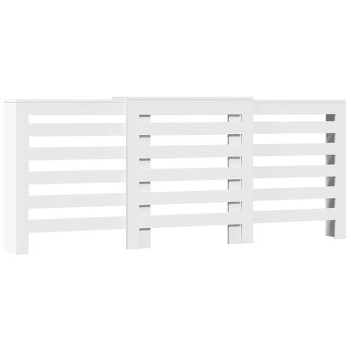 Radiatorskjuler 205x21,5x83,5 cm konstrueret træ hvid