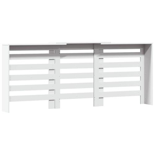 Radiatorskjuler 205x21,5x83,5 cm konstrueret træ hvid