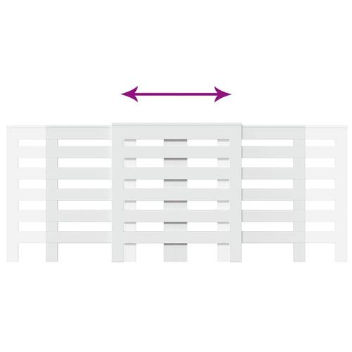 Radiatorskjuler 205x21,5x83,5 cm konstrueret træ hvid