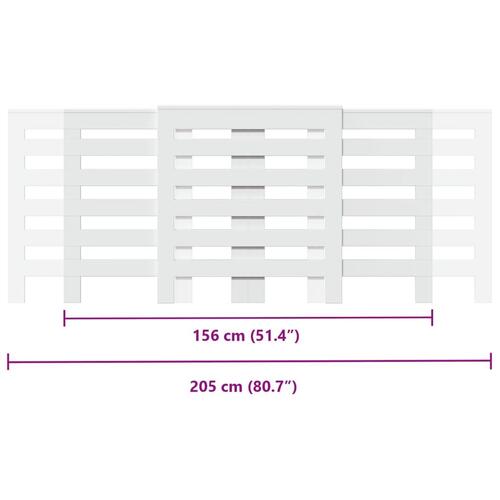 Radiatorskjuler 205x21,5x83,5 cm konstrueret træ hvid