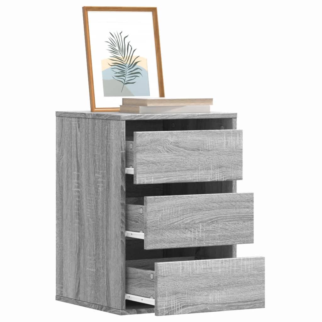 Kommode til hjørne 40x41x58 cm konstrueret træ grå sonoma-eg