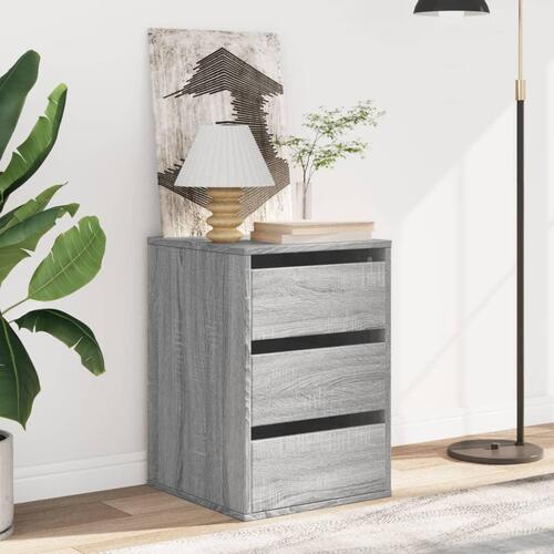Kommode til hjørne 40x41x58 cm konstrueret træ grå sonoma-eg