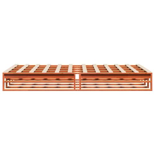 Sengeramme uden madras 135x190 cm massivt fyrretræ brun