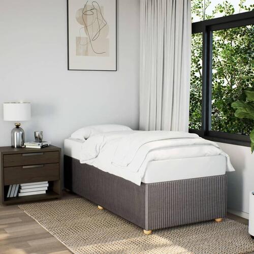 Sengeramme uden madras 90x190 cm stof gråbrun