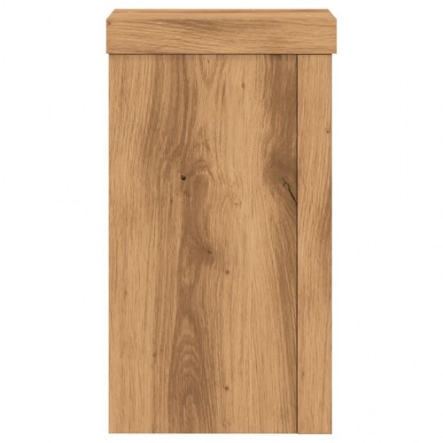 Plantestativer sæt á 2 - 10×10×18 cm i egetræsfarvet konstrueret træ
