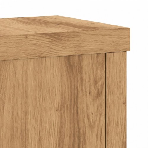 Plantestativer sæt á 2 - 10×10×18 cm i egetræsfarvet konstrueret træ