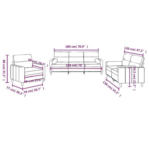 3 personers sofa med puder stof cremefarvet
