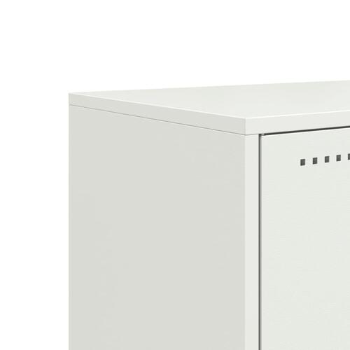Tv-bord 100,5x39x60,5 cm stål hvid