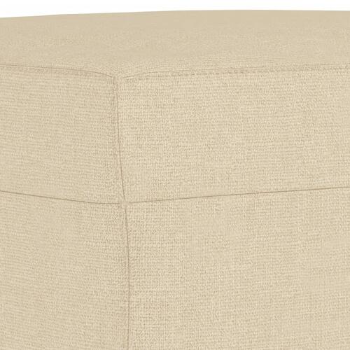 3 personers sofa med hynder stof cremefarvet
