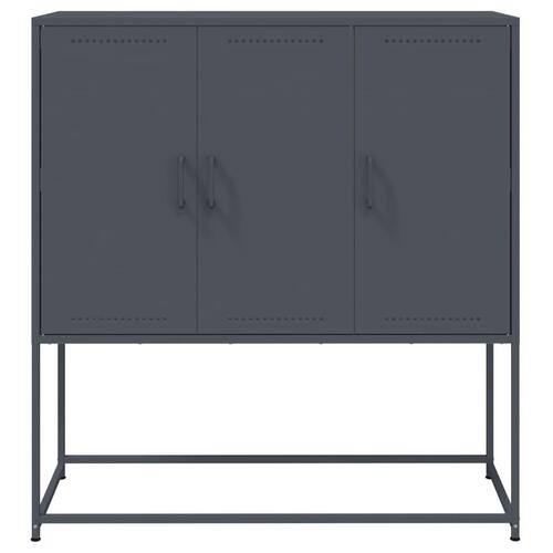 Højskab 100,5x39x107 cm stål antracitgrå